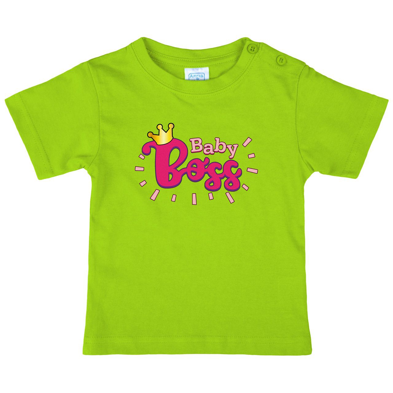 Baby Boss Pink Kinder T-Shirt hellgrün 56 / 62