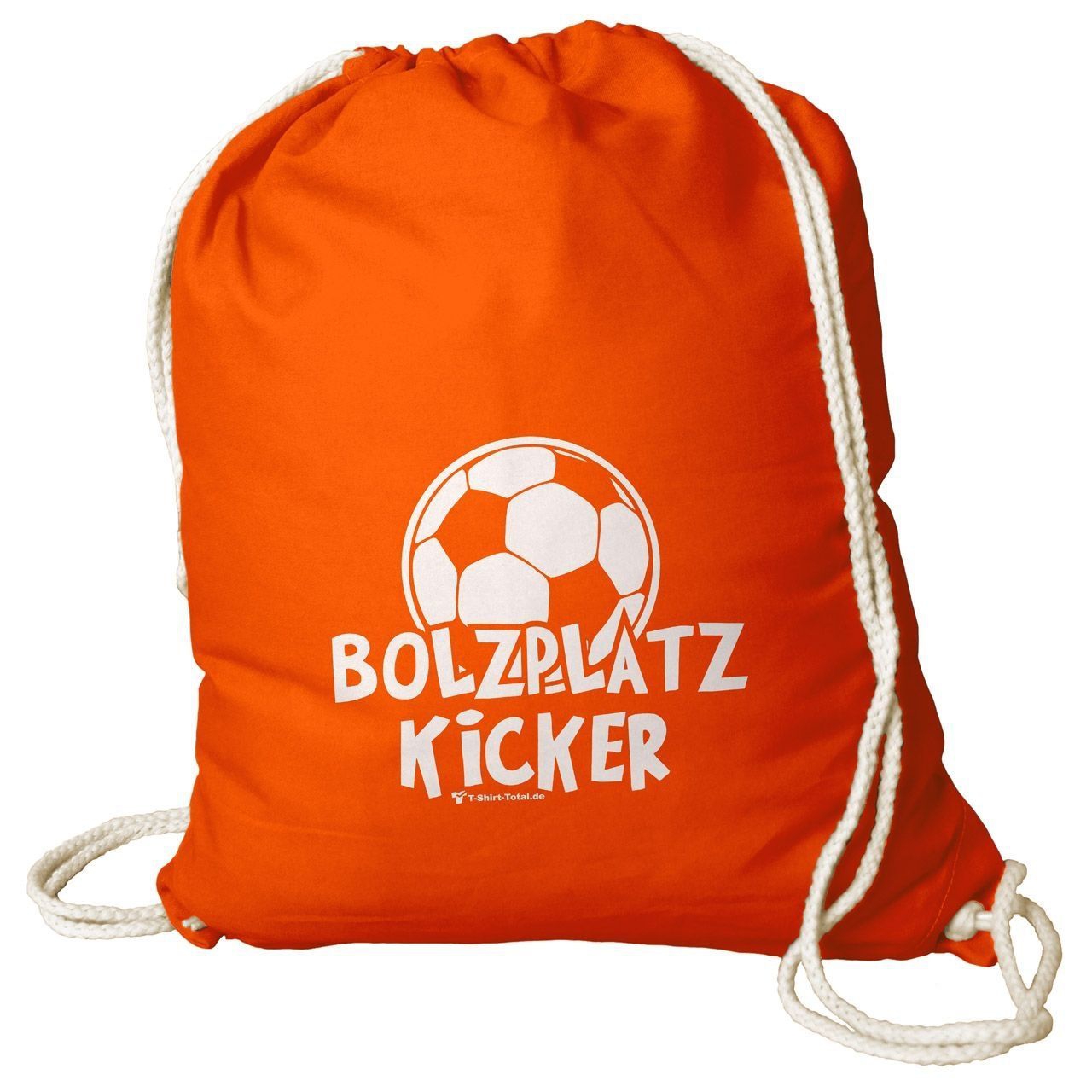 Bolzplatz Kicker Rucksack Beutel orange