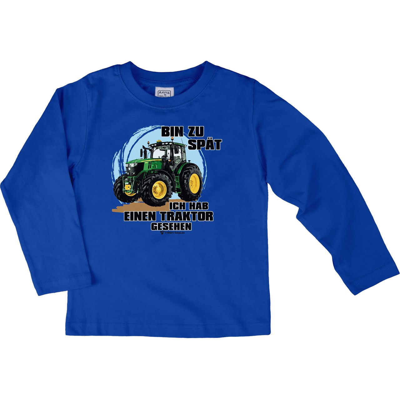 Traktor gesehen Kinder Langarm Shirt royal 110 / 116
