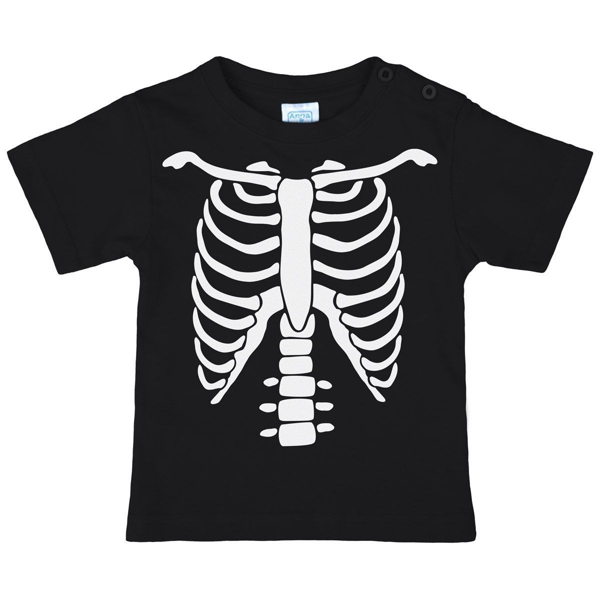 Skelett Kinder T-Shirt schwarz 92