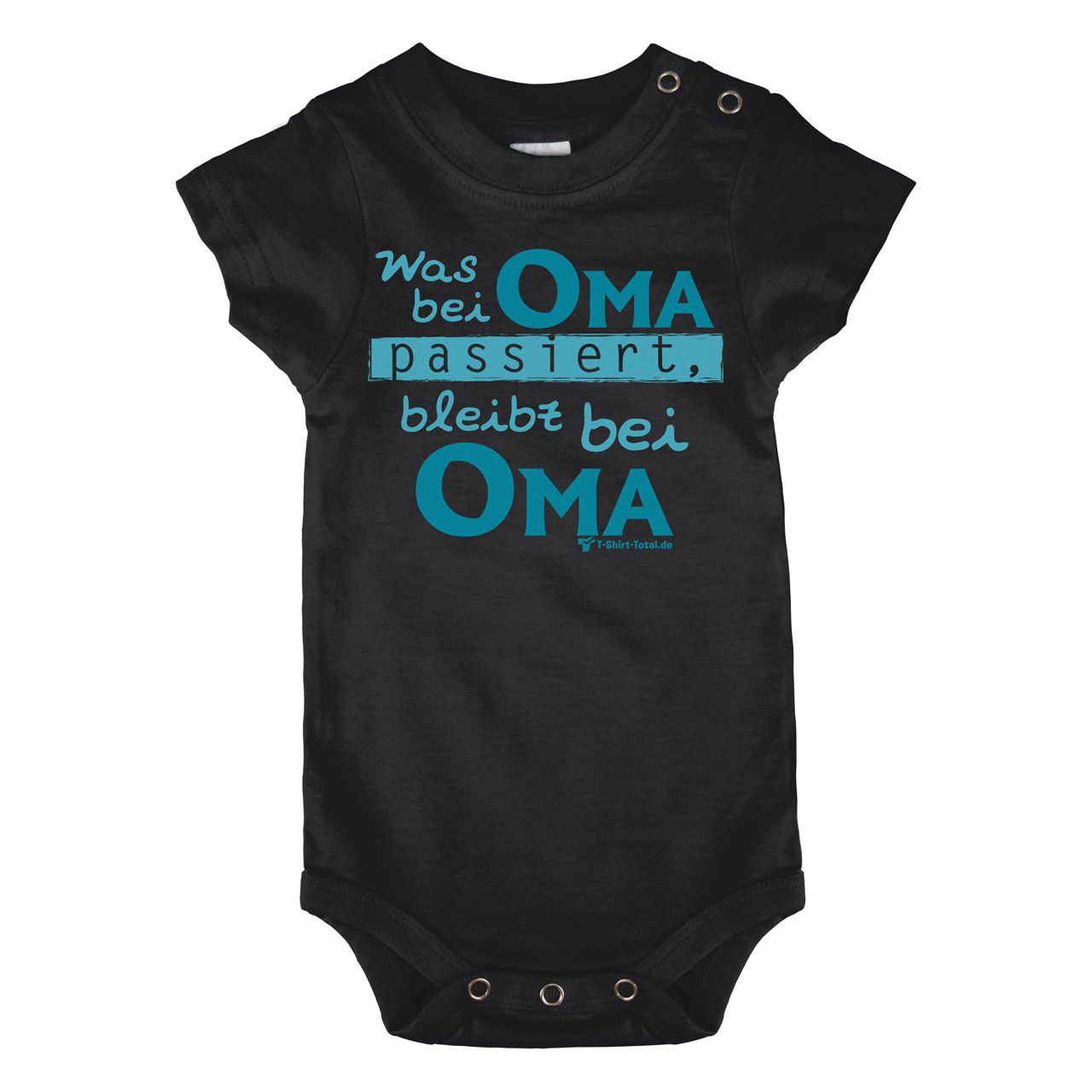 Was bei Oma passiert Baby Body Kurzarm schwarz 68 / 74