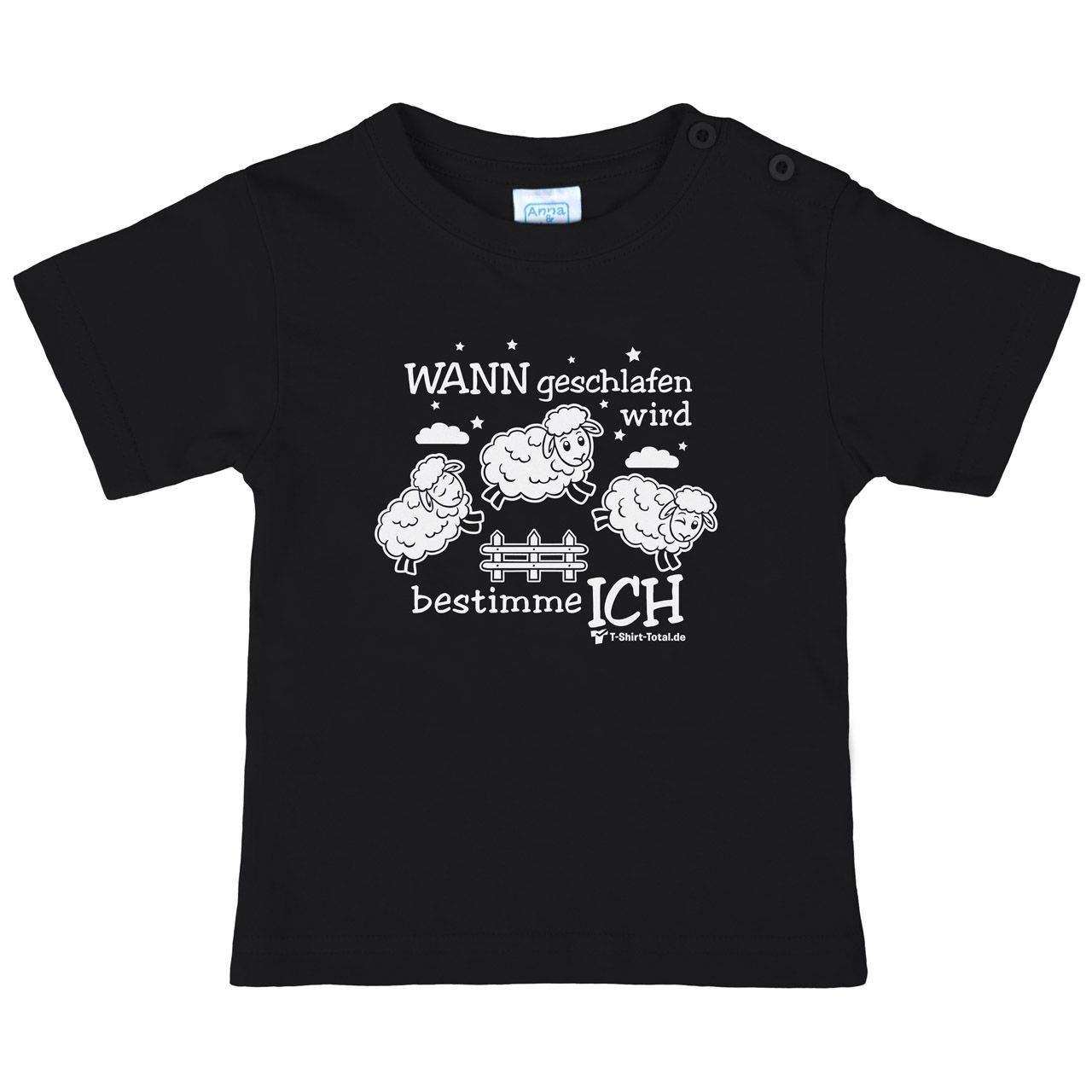 Wann geschlafen wird Kinder T-Shirt schwarz 68 / 74