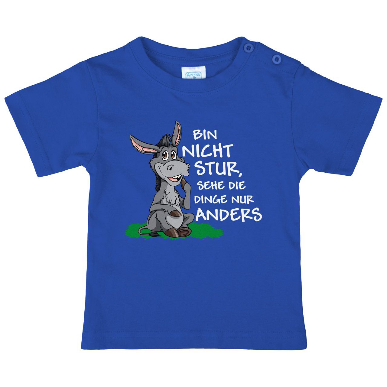 Nicht stur Esel sitzend Kinder T-Shirt royal 122 / 128