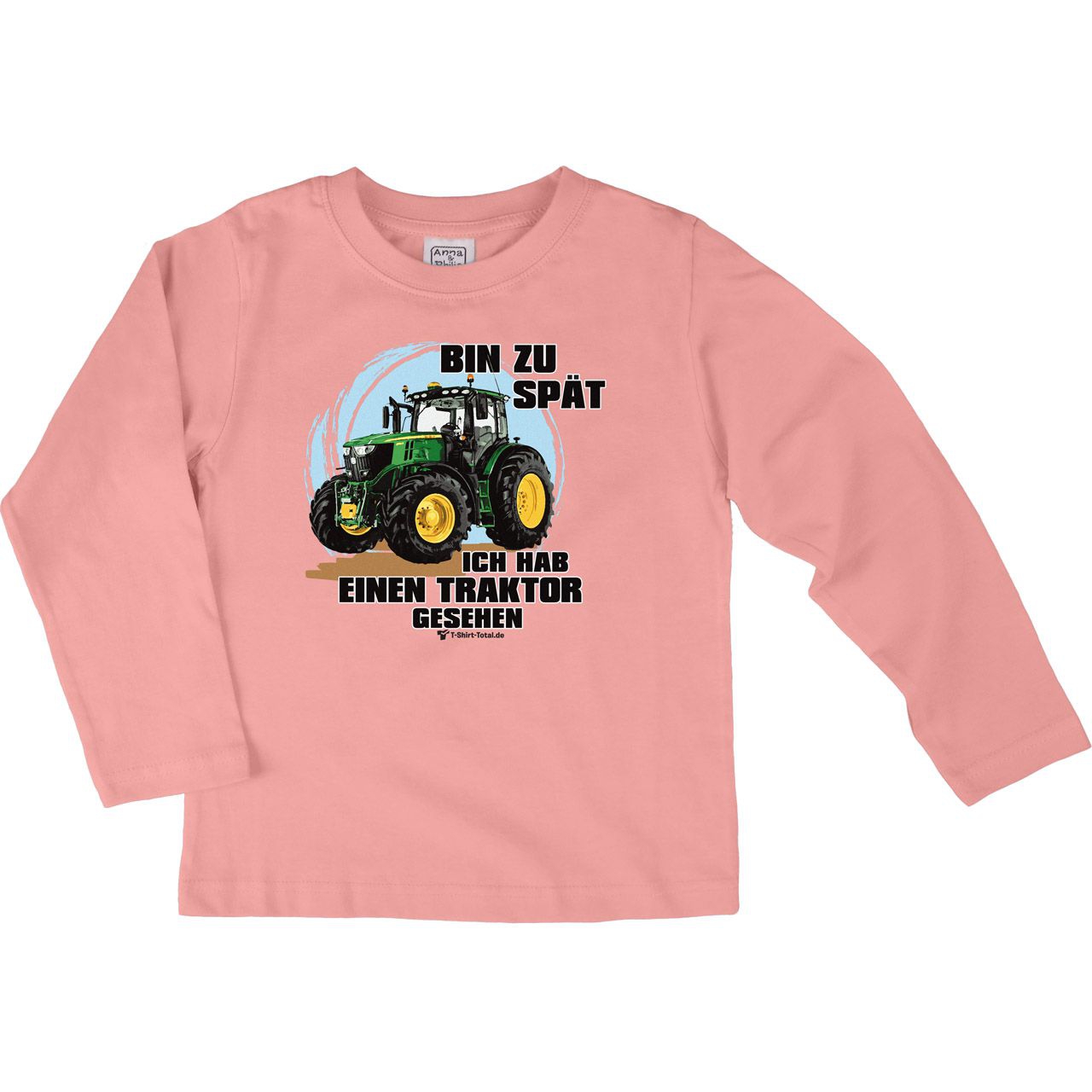 Traktor gesehen Kinder Langarm Shirt rosa 110 / 116