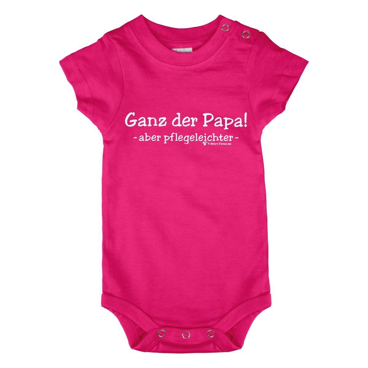 Ganz der Papa Baby Body Kurzarm pink 68 / 74