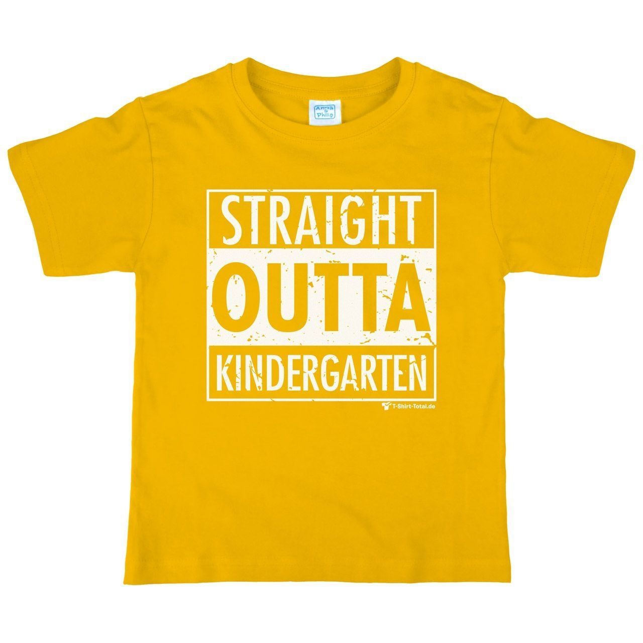 Straight outta Kindergarten Kinder T-Shirt gelb 146 / 152