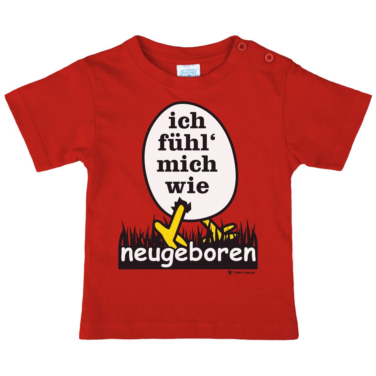Neugeboren Kinder T-Shirt rot 56 / 62
