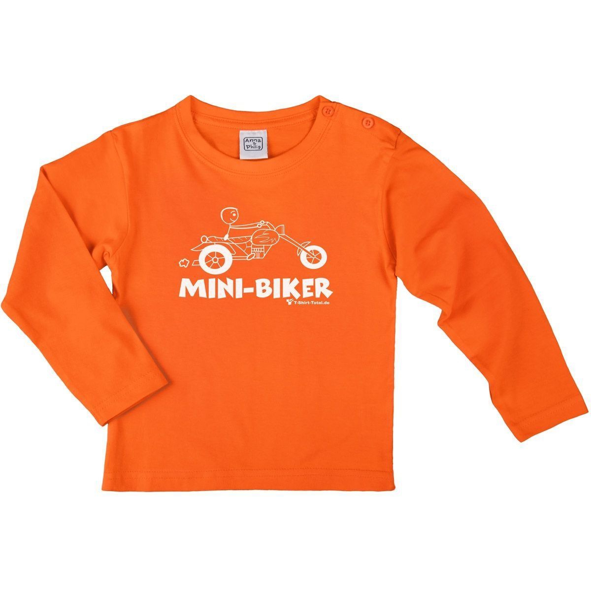 Mini Biker Kinder Langarm Shirt orange 134 / 140