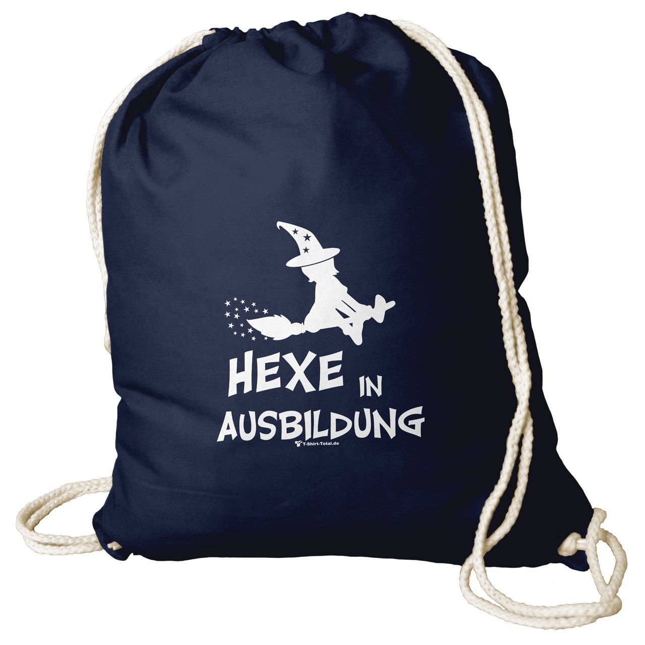 Hexe in Ausbildung Rucksack Beutel navy
