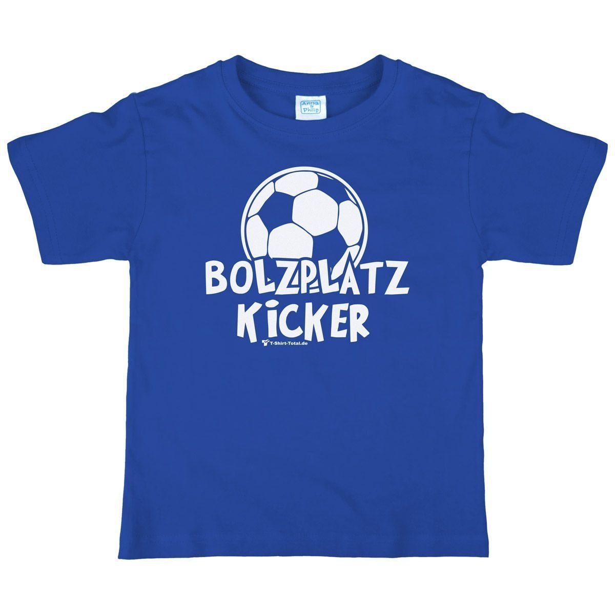 Bolzplatz Kicker Kinder T-Shirt royal 134 / 140