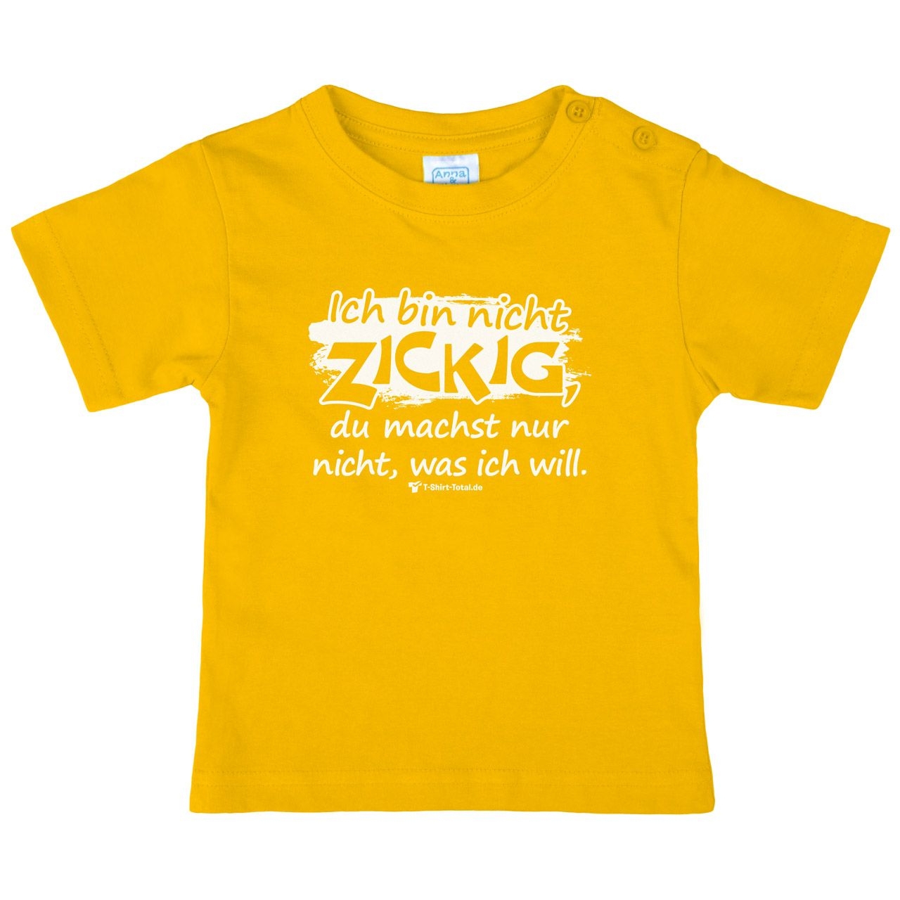 Bin nicht zickig Kinder T-Shirt gelb 92