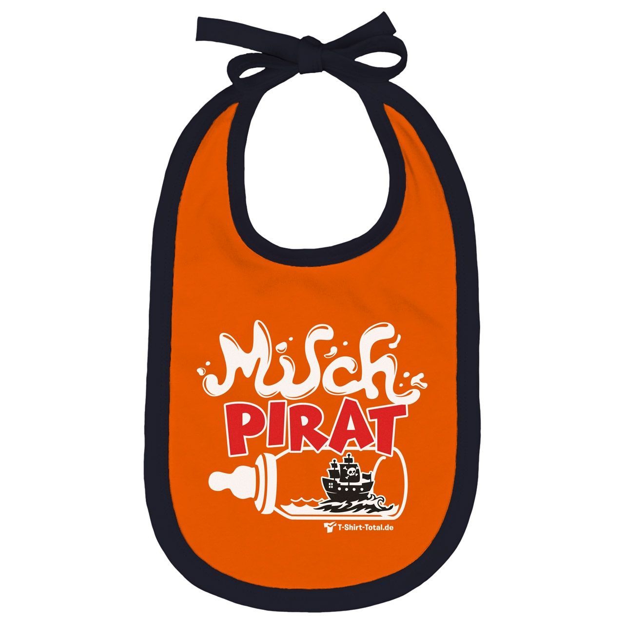 Milch Pirat Lätzchen orange / navy
