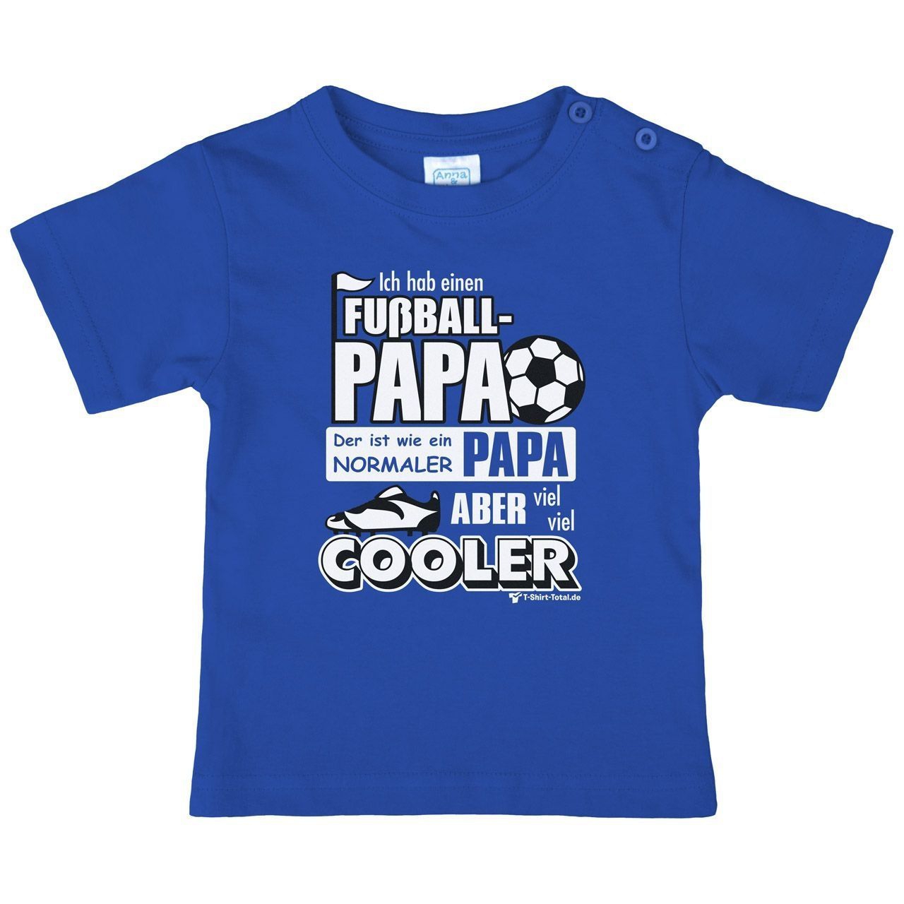 Fußball Papa Kinder T-Shirt royal 122 / 128