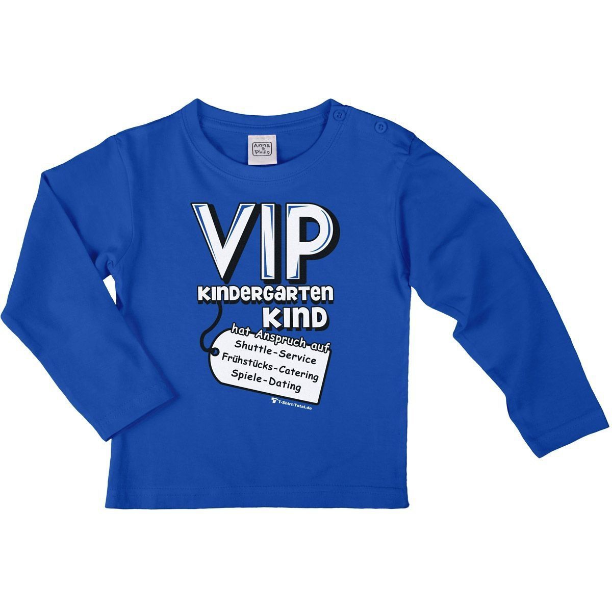 VIP Kindergartenkind Kinder Langarm Shirt royal 104
