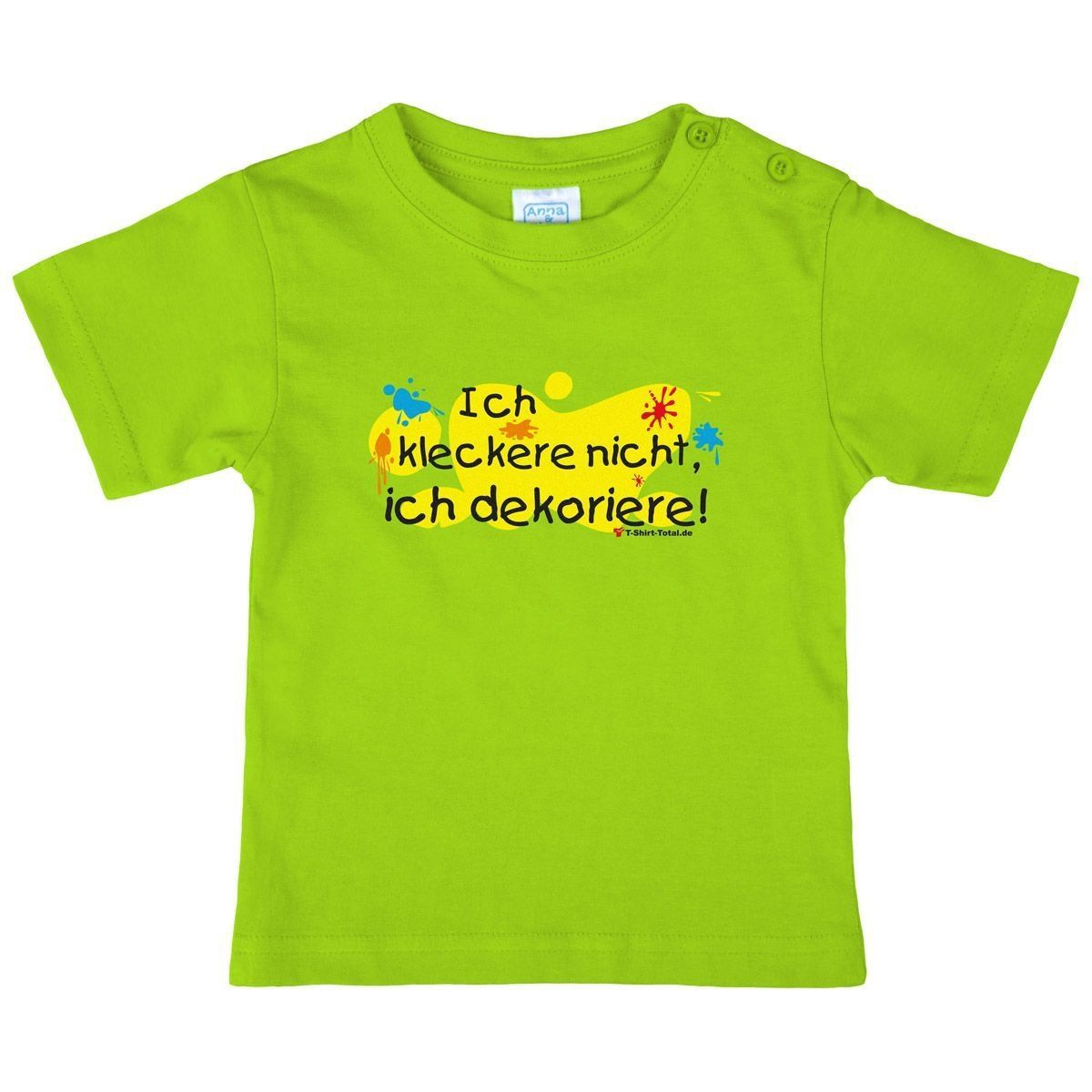 Kleckere nicht Kinder T-Shirt hellgrün 80 / 86