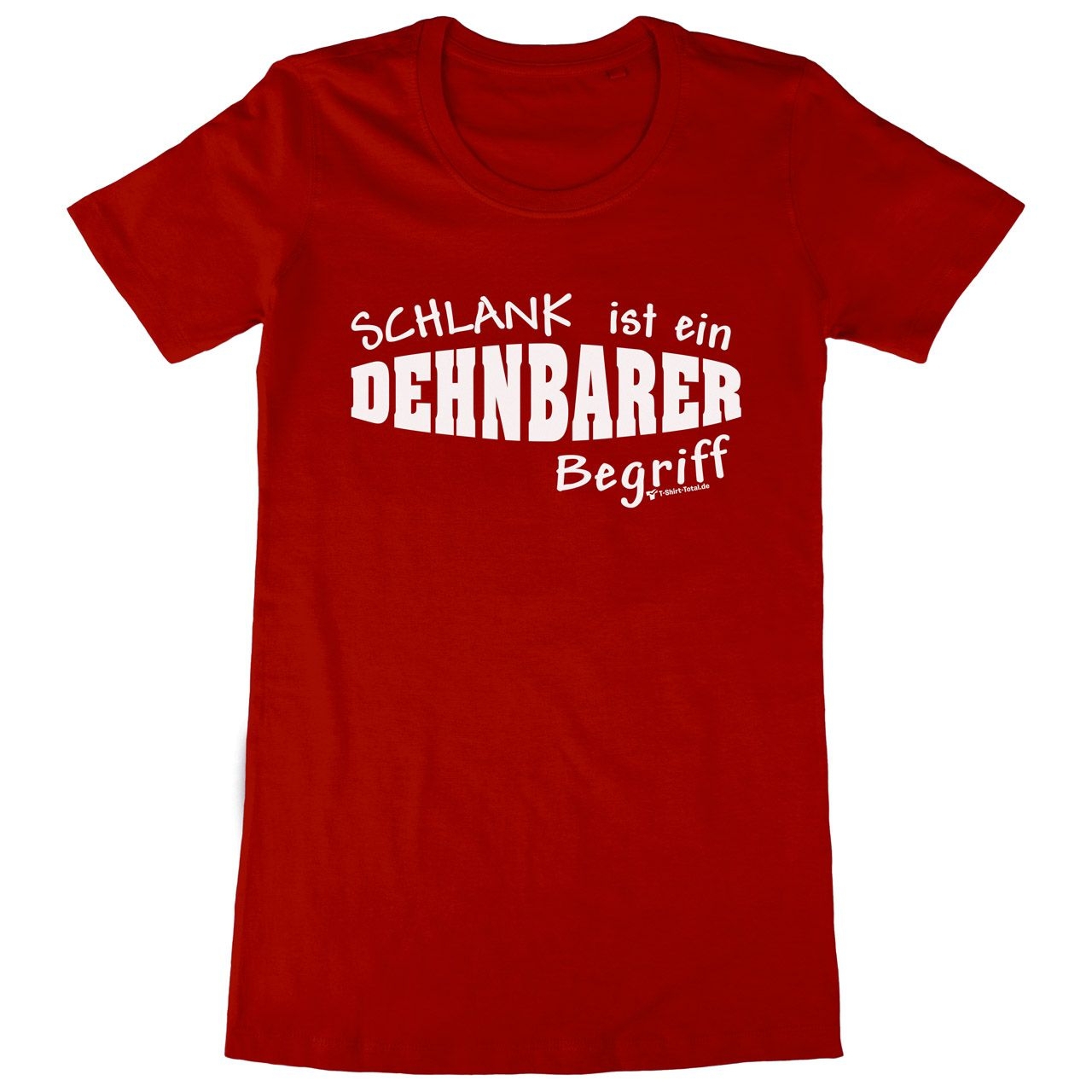 Dehnbar Woman Long Shirt rot Medium