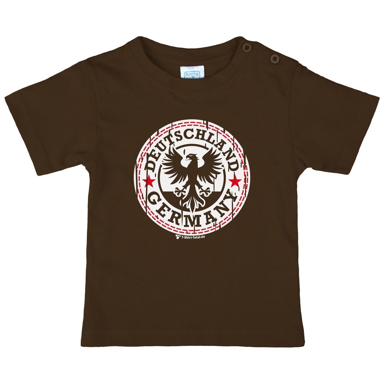 Germany Button Kinder T-Shirt braun 122 / 128