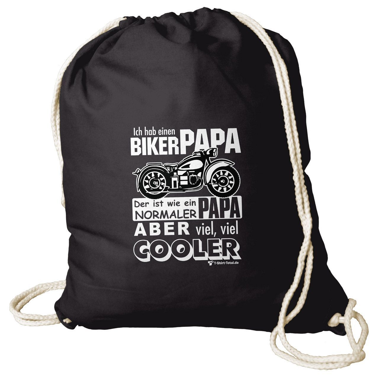 Biker Papa Rucksack Beutel schwarz