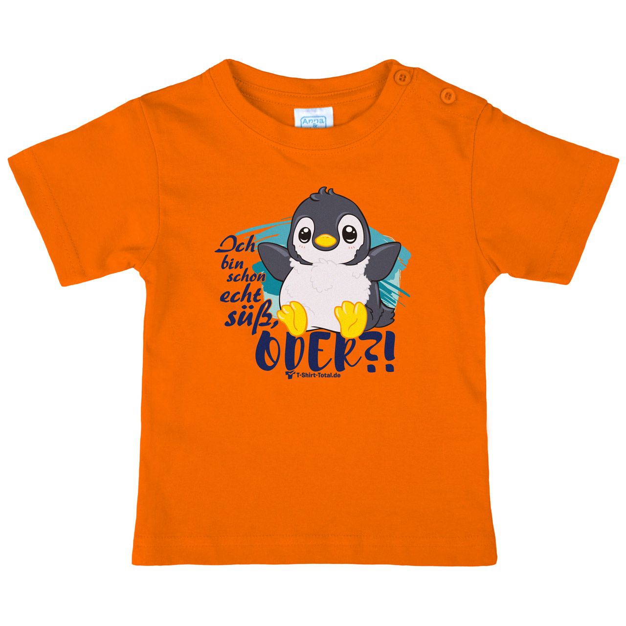 Bin schon echt süß Kinder T-Shirt orange 68 / 74