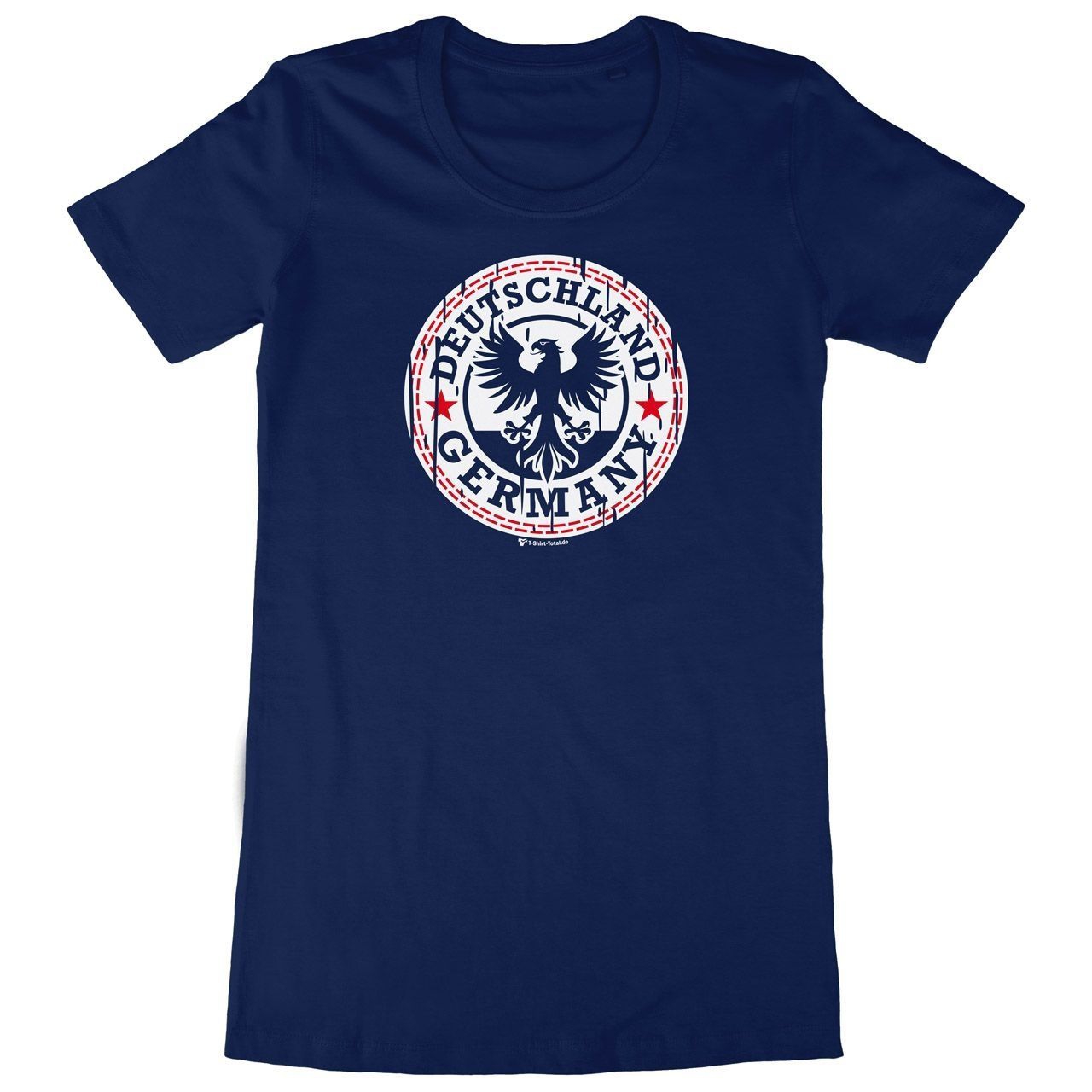 Germany Button Woman Long Shirt navy Medium
