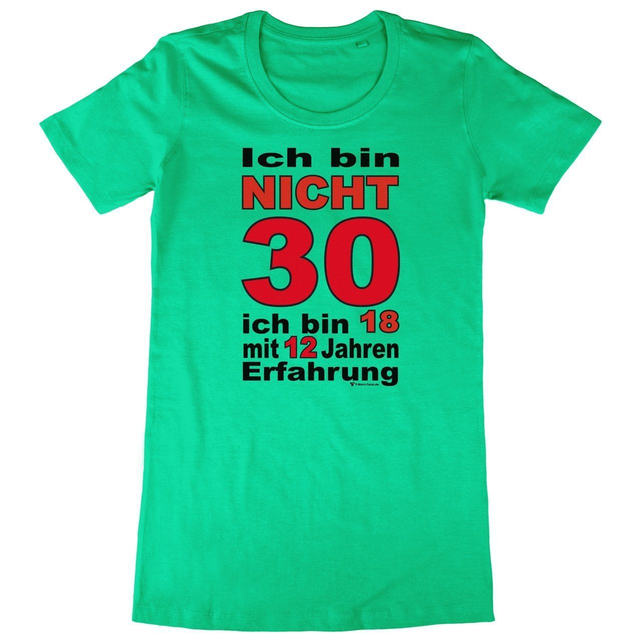 Bin nicht 30 Woman Long Shirt grün Large