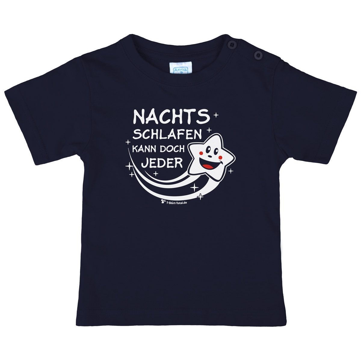 Nachts schlafen kann jeder Kinder T-Shirt navy 80 / 86