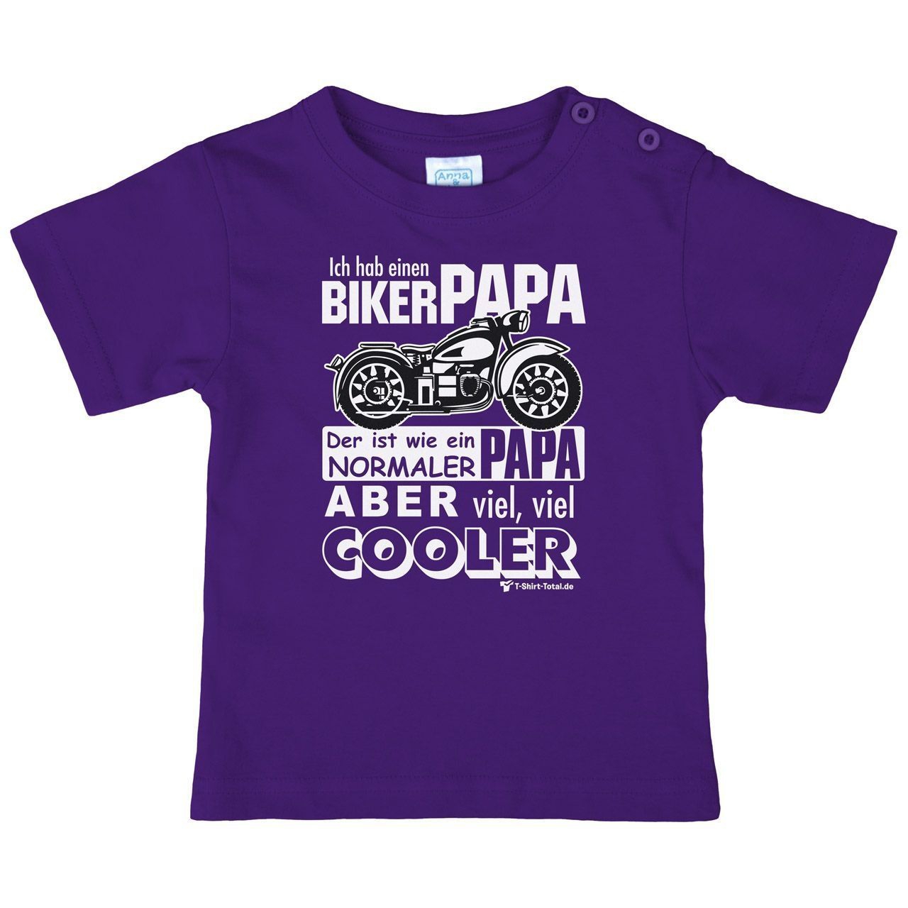 Biker Papa Kinder T-Shirt lila 80 / 86