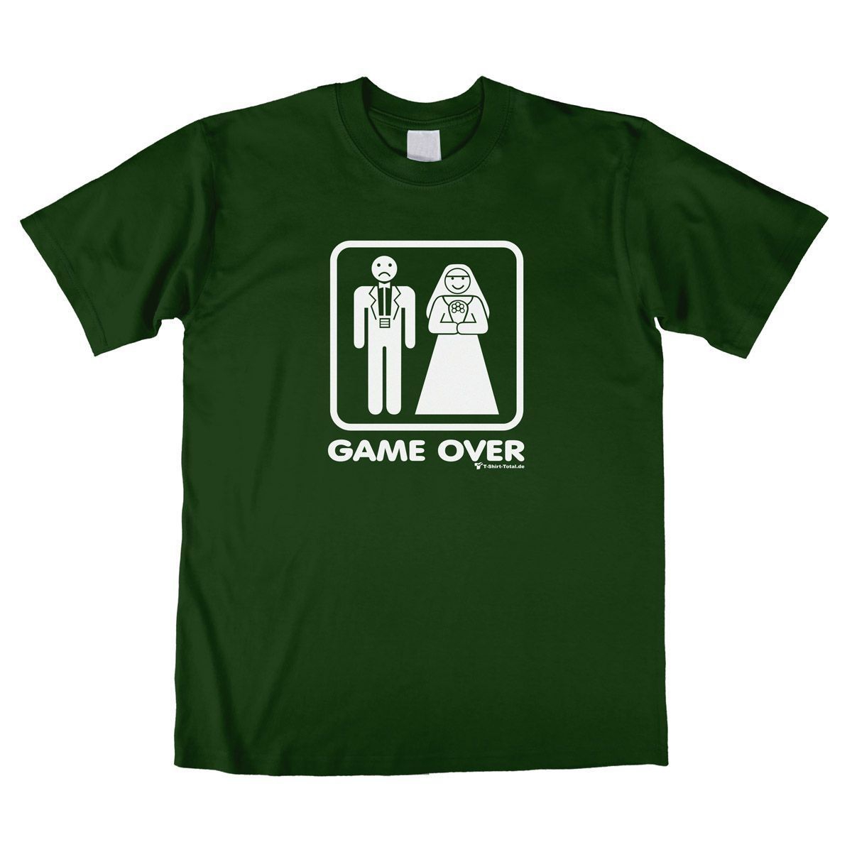 Game Over Unisex T-Shirt dunkelgrün Large