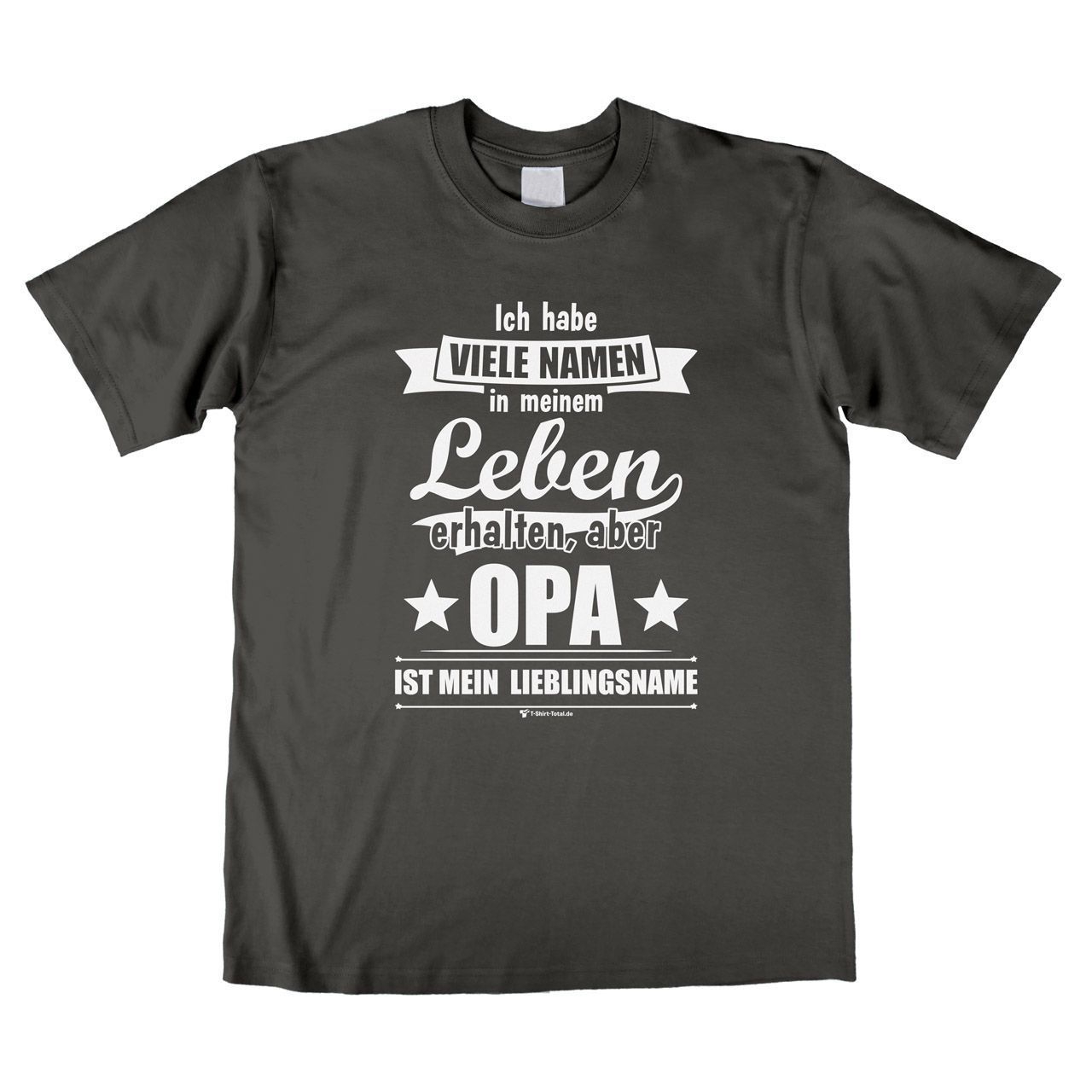 Lieblingsname Opa Unisex T-Shirt grau Large
