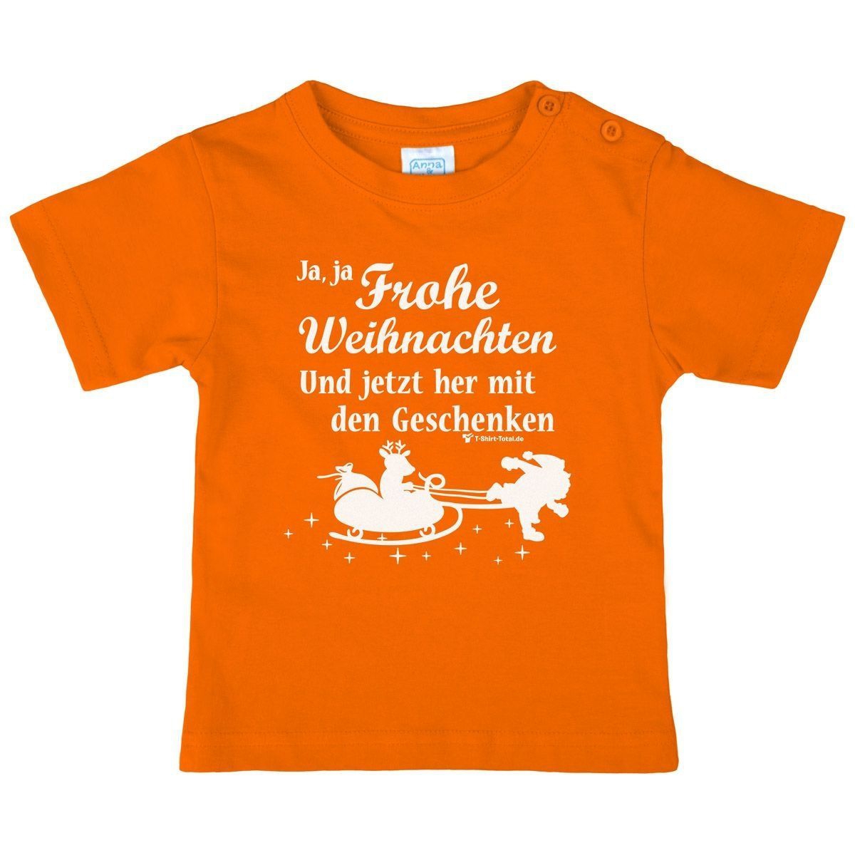 Ja ja Frohe Weihnachten Kinder T-Shirt orange 98