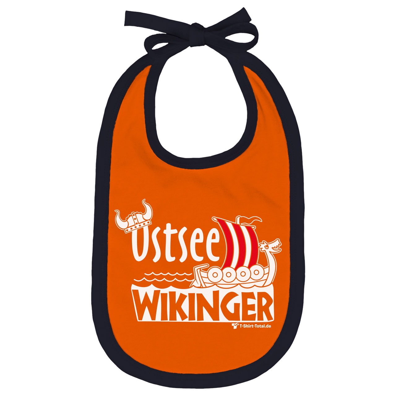 Ostsee Wikinger Lätzchen orange / navy