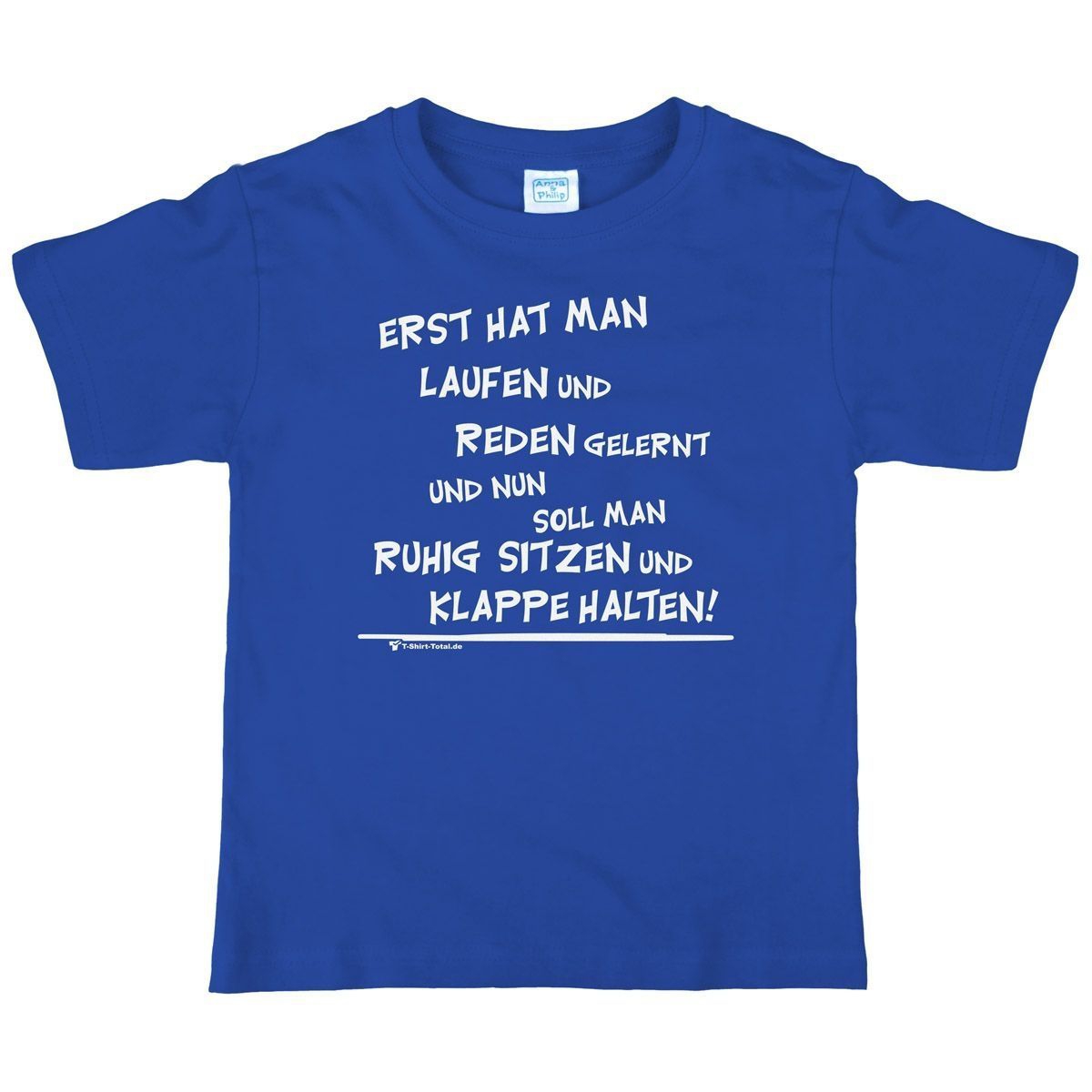 Laufen und Reden Kinder T-Shirt royal 104