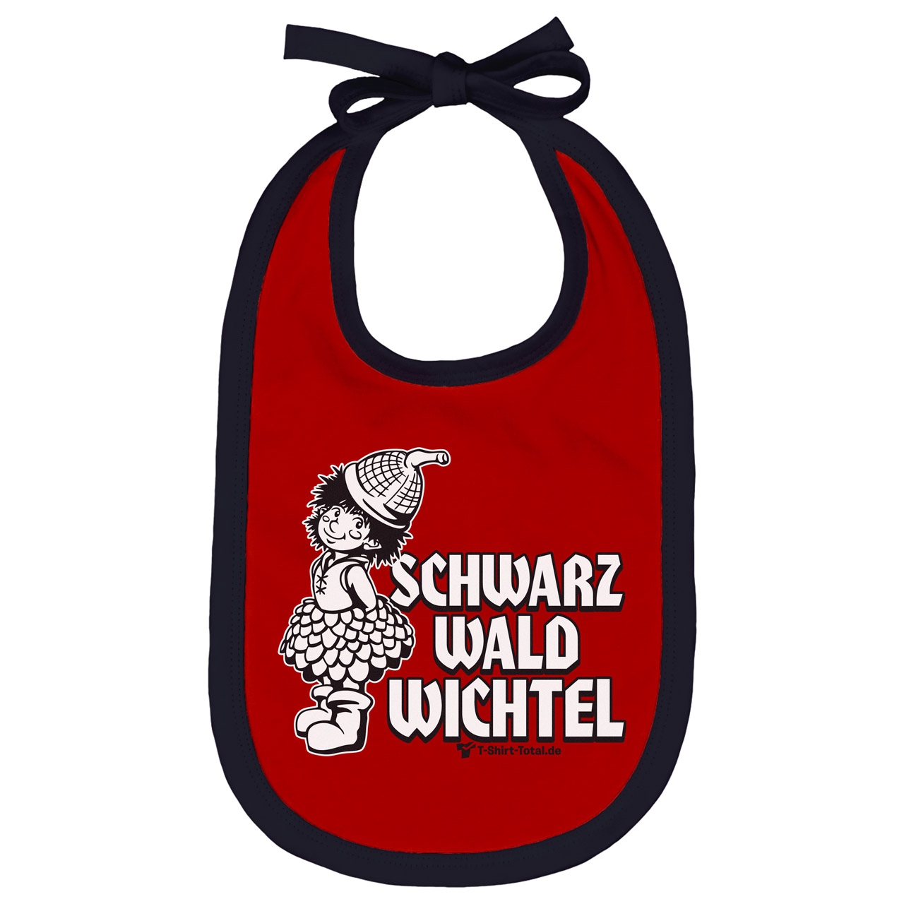 Schwarzwald Wichtel Lätzchen rot / navy