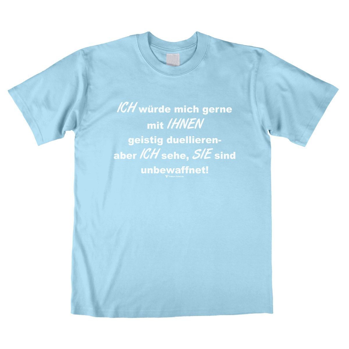 Duell Unisex T-Shirt hellblau Large