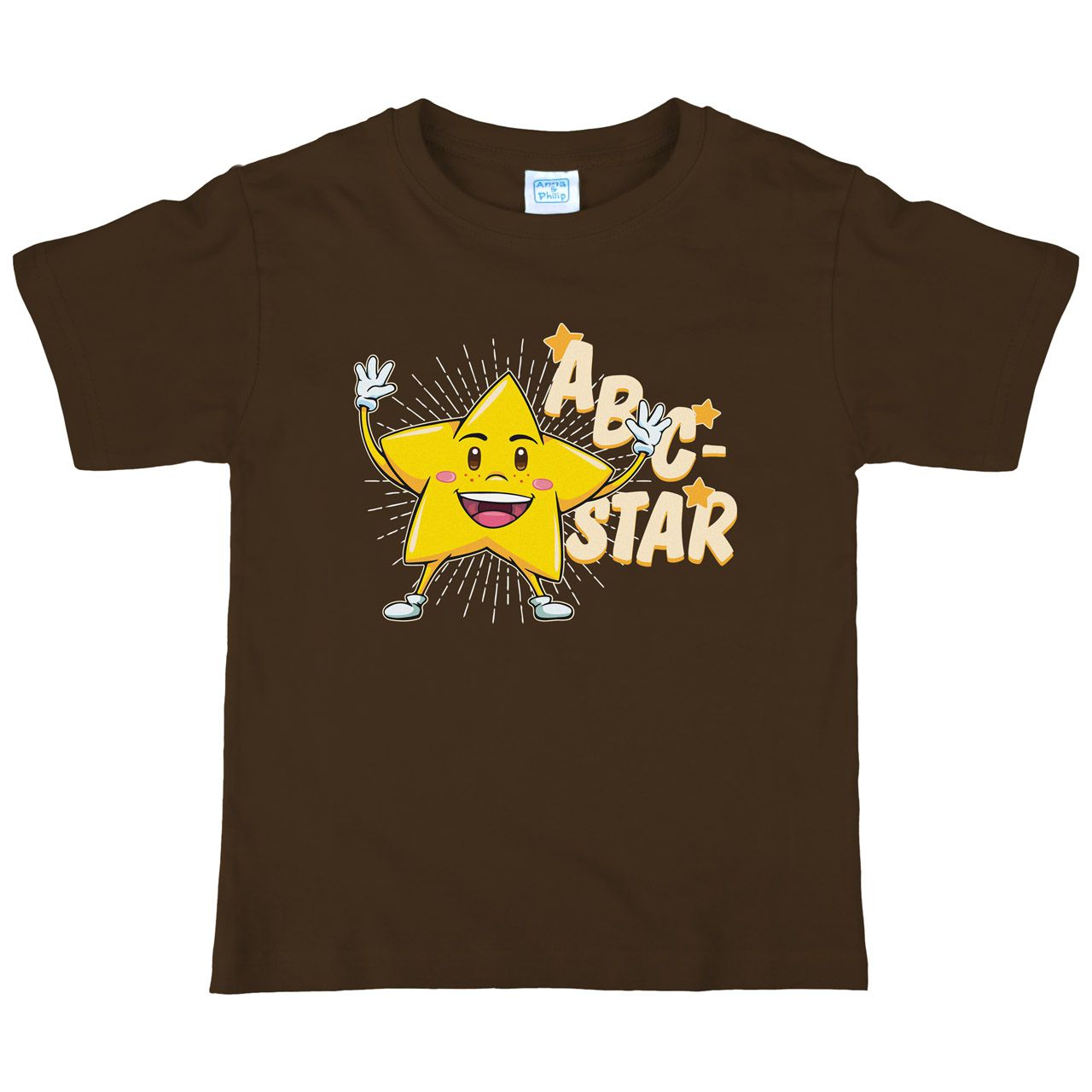 ABC Star Kinder T-Shirt braun 122 / 128
