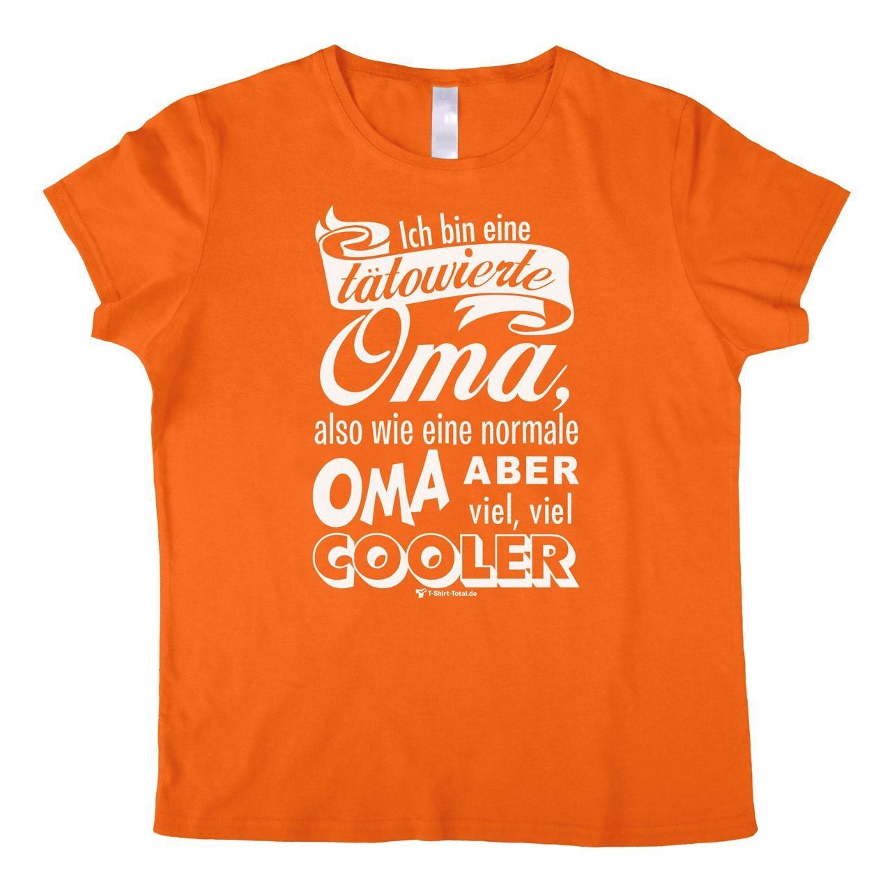 Tätowierte Oma Woman T-Shirt orange Small