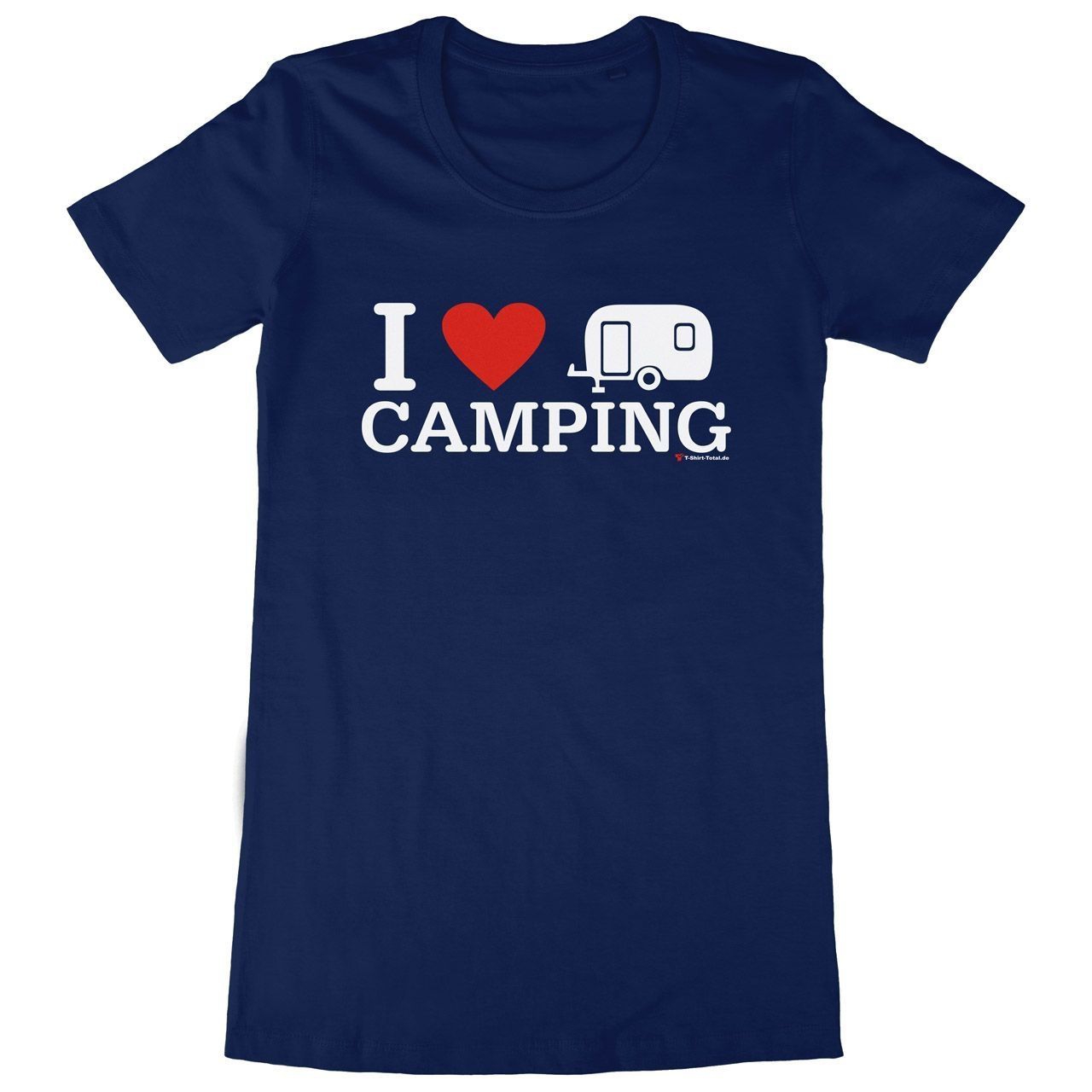 I love Camping Woman Long Shirt navy Extra Large