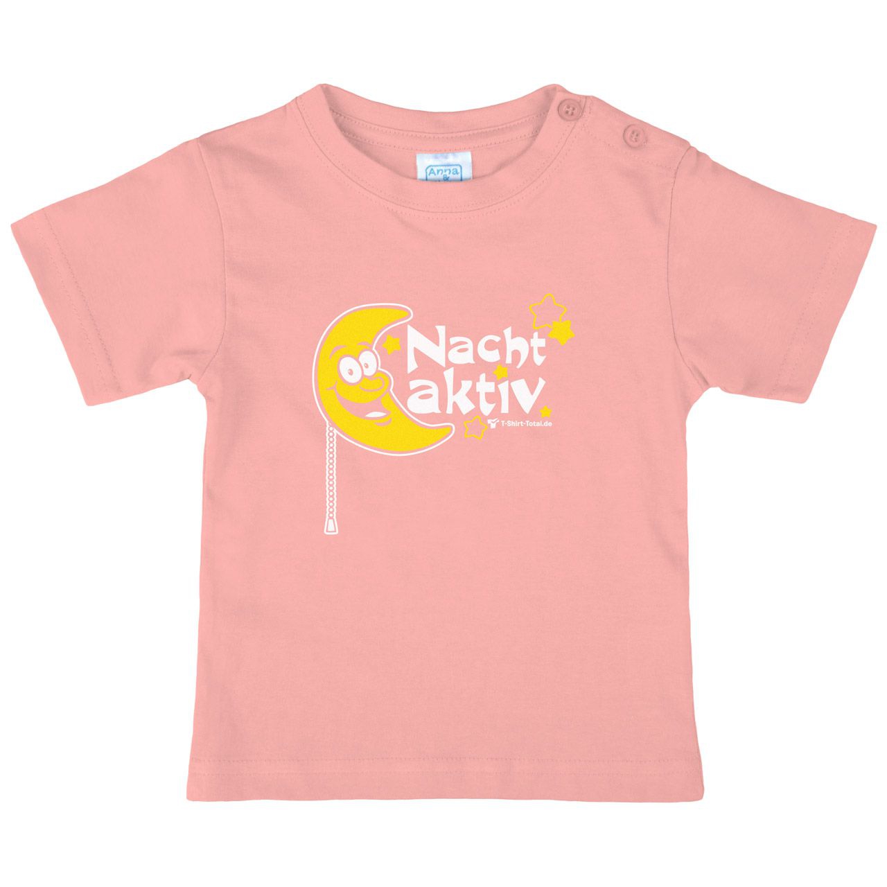 Nachtaktiv Mond Kinder T-Shirt rosa 80 / 86