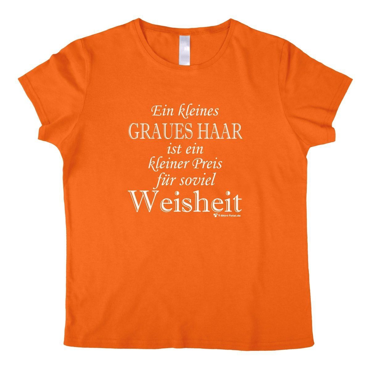 Graues Haar Woman T-Shirt orange Small