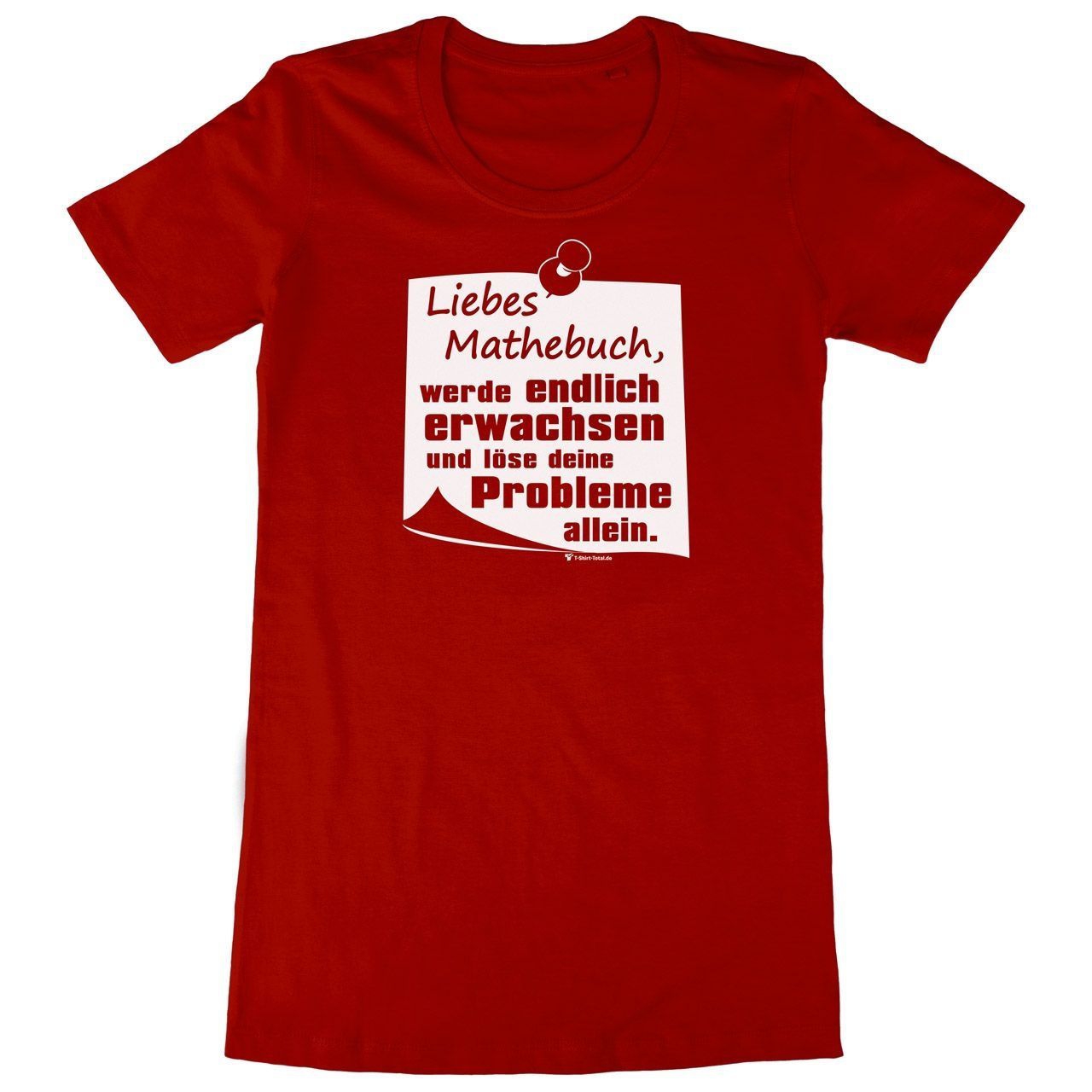 Liebes Mathebuch Woman Long Shirt rot Medium