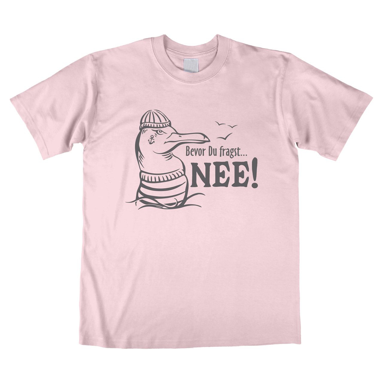 Bevor du fragst nee Möwe Unisex T-Shirt rosa Medium