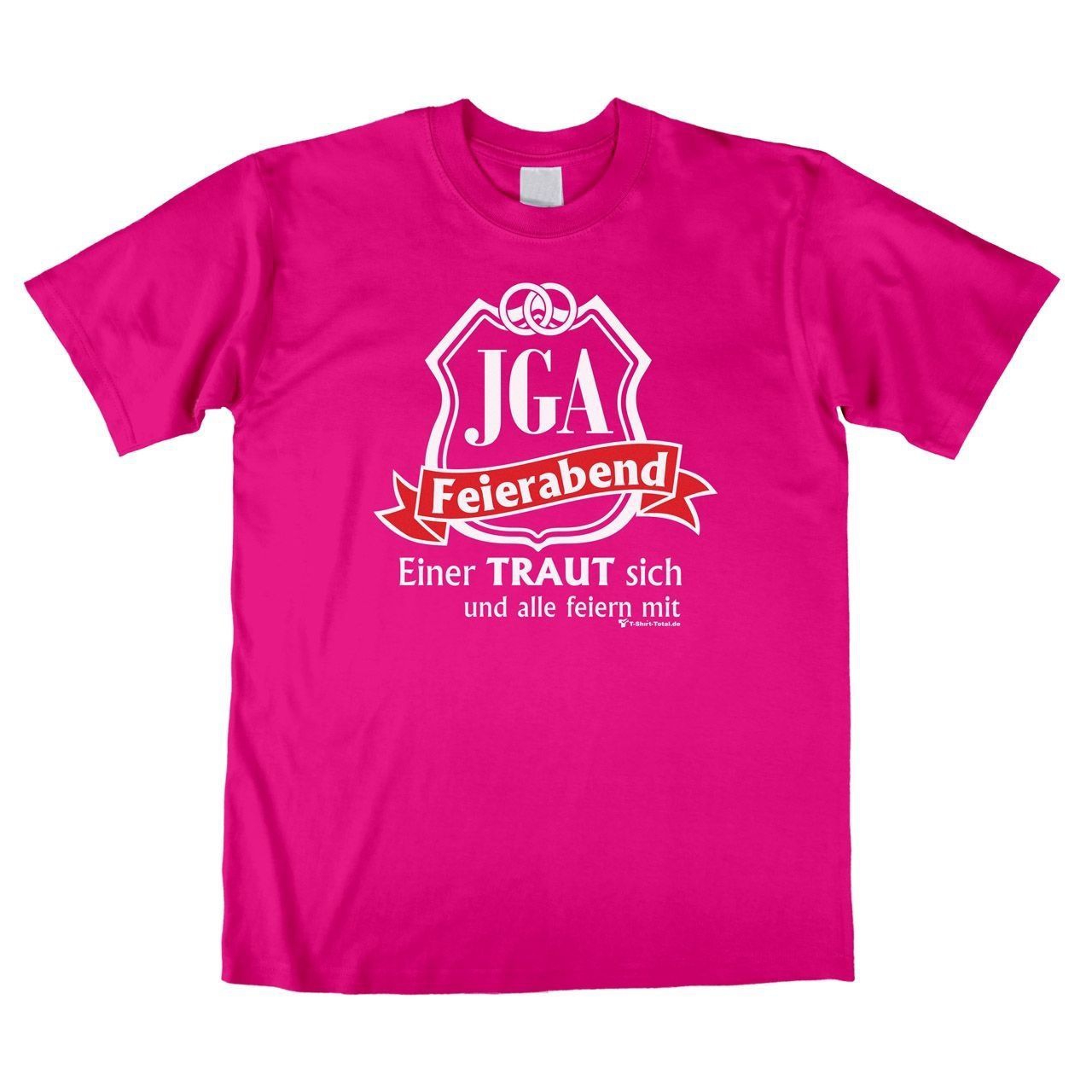 JGA Feierabend Unisex T-Shirt pink Medium