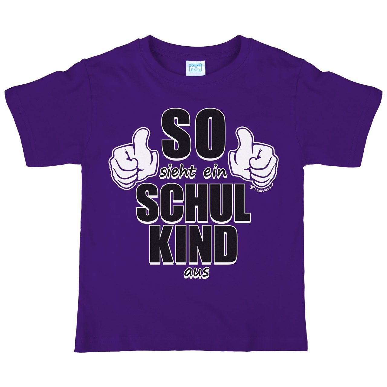 So sieht ein Schulkind aus Kinder T-Shirt lila 122 / 128
