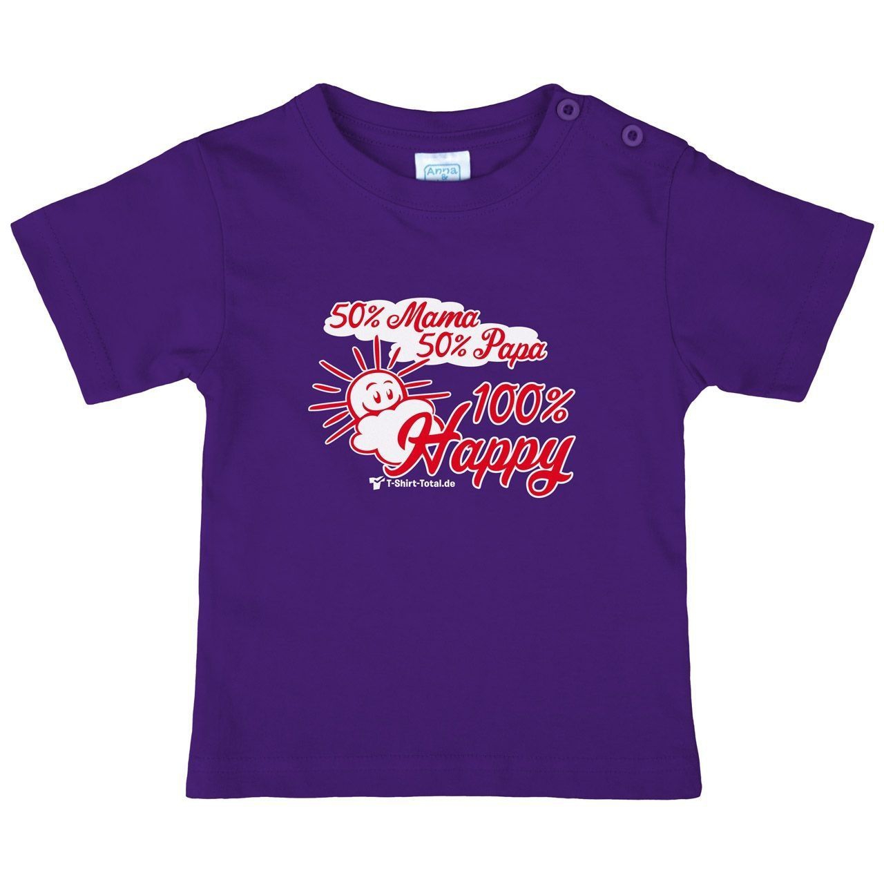 100 Prozent Happy Kinder T-Shirt lila 56 / 62