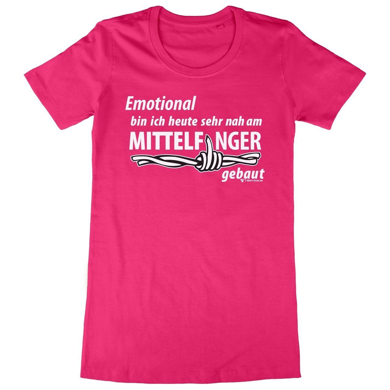 Mittelfinger Woman Long Shirt pink Extra Small