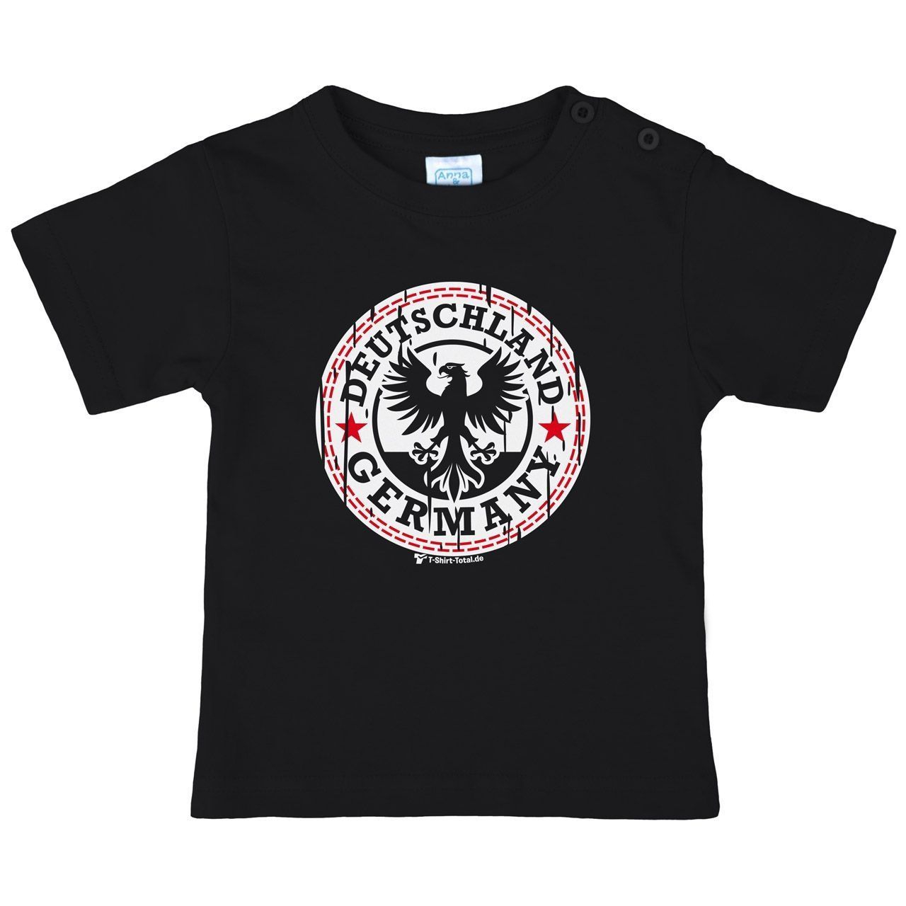 Germany Button Kinder T-Shirt schwarz 122 / 128