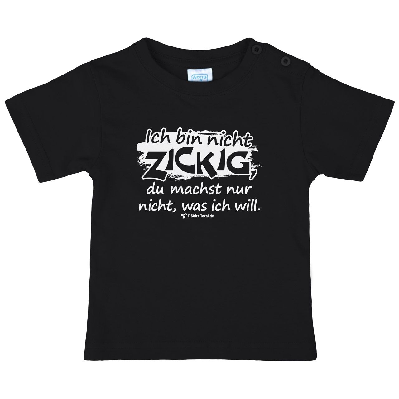 Bin nicht zickig Kinder T-Shirt schwarz 92