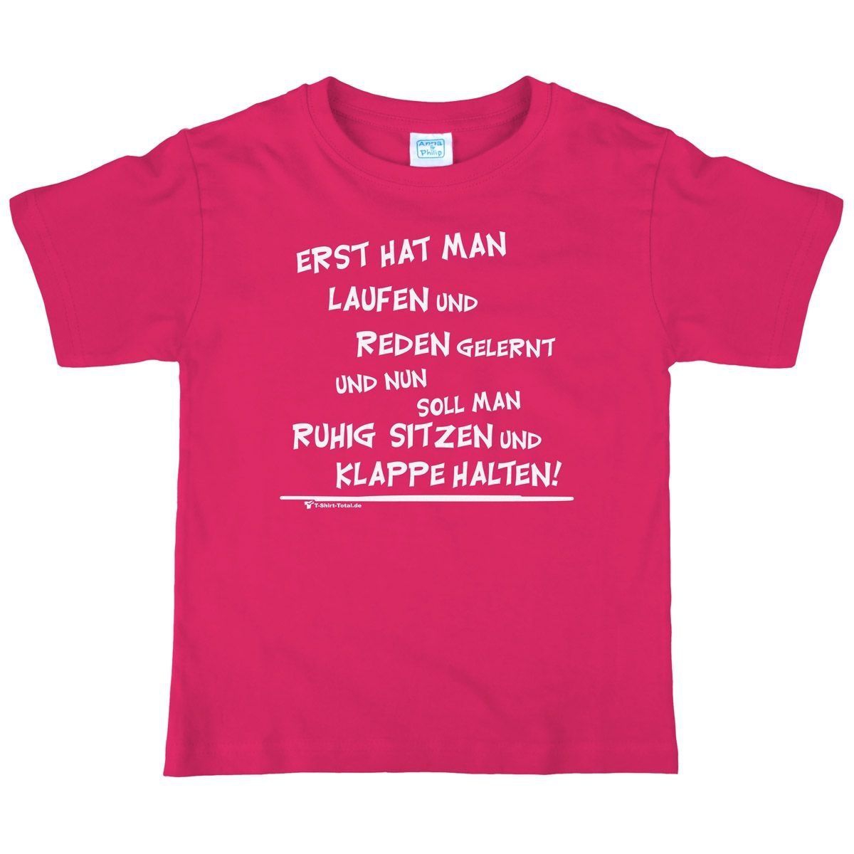 Laufen und Reden Kinder T-Shirt pink 104