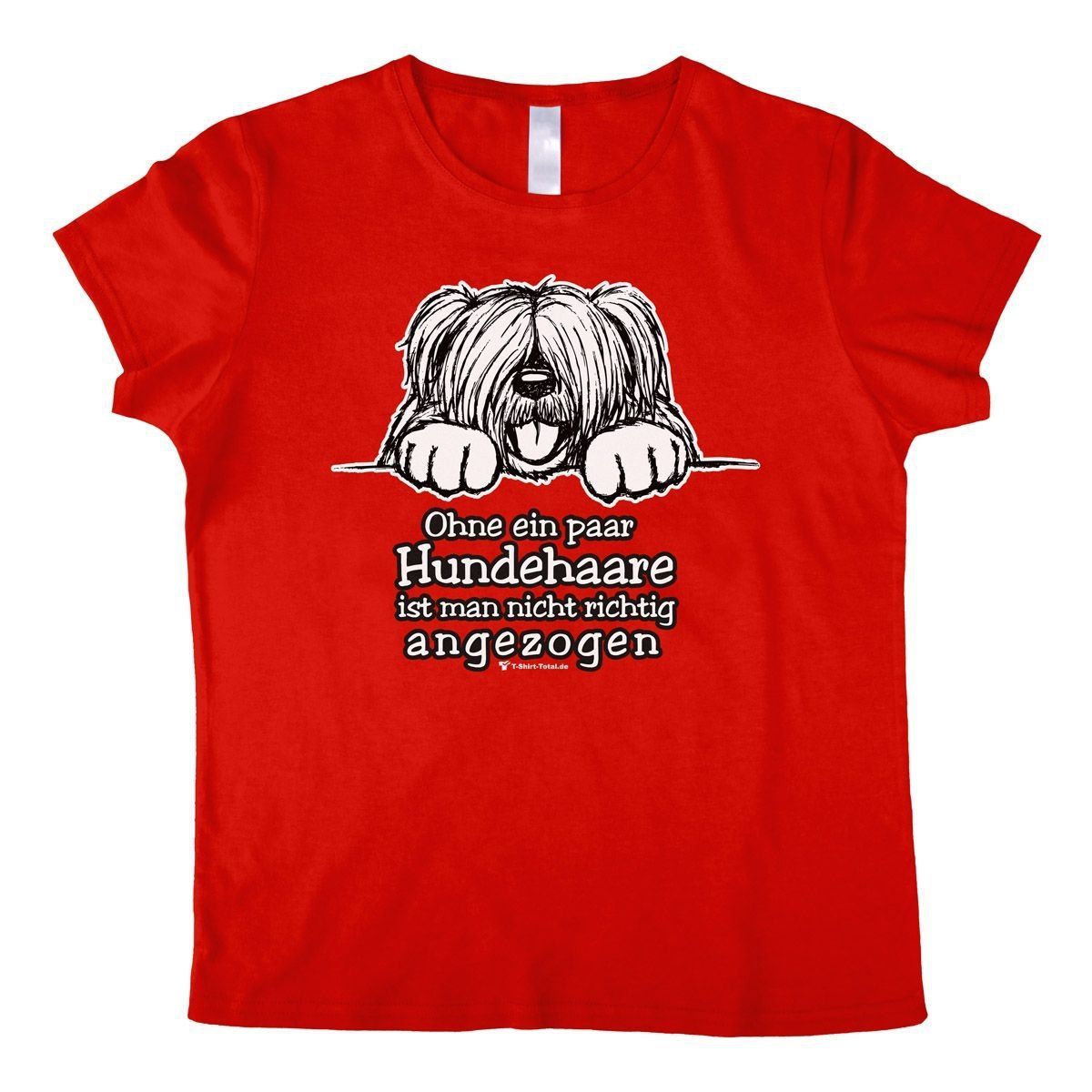 Hundehaare Woman T-Shirt rot Small