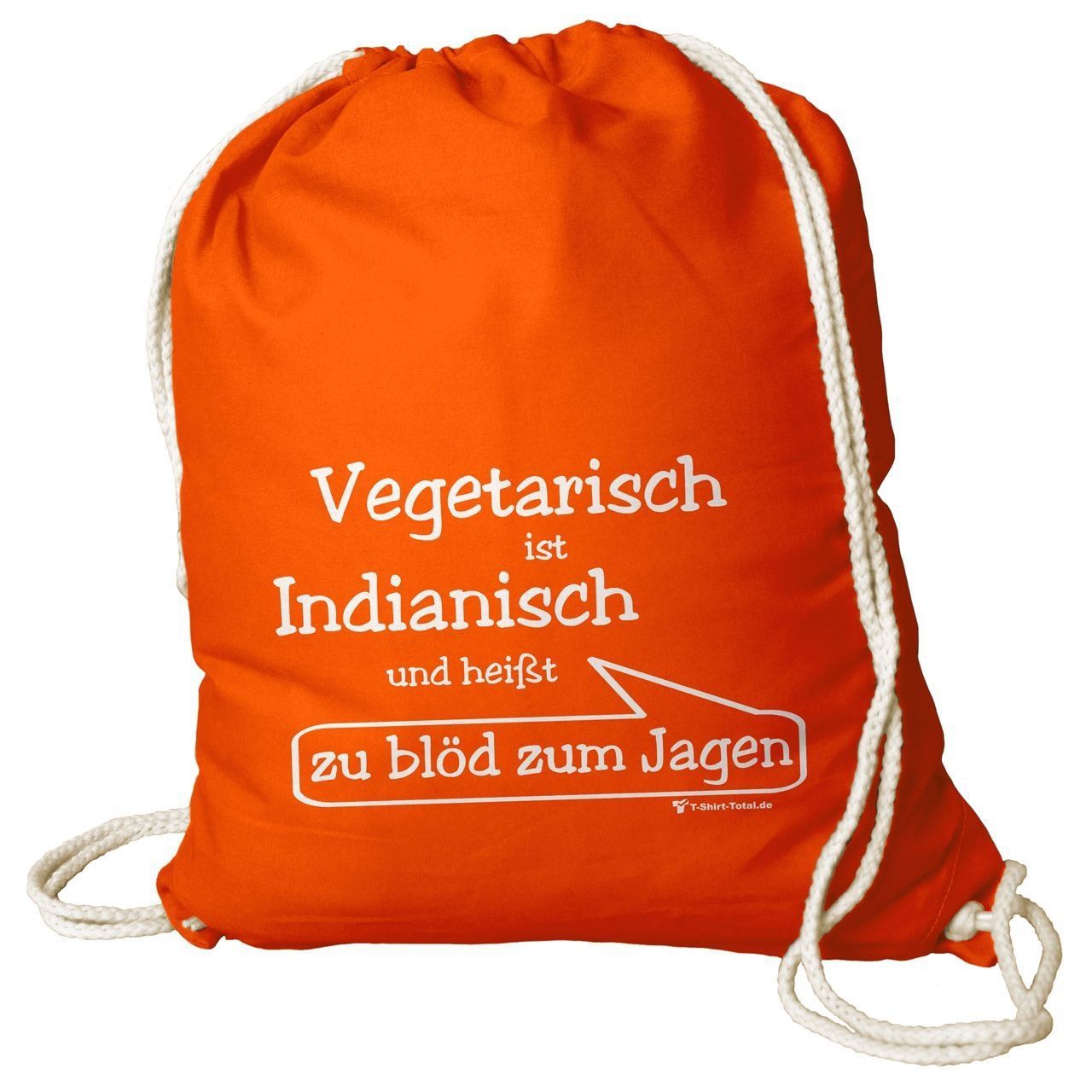 Vegetarisch Rucksack Beutel orange